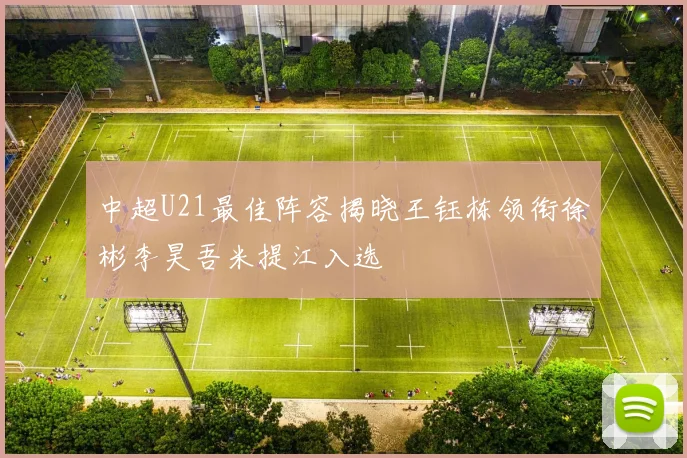中超U21最佳阵容揭晓王钰栋领衔徐彬李昊吾米提江入选